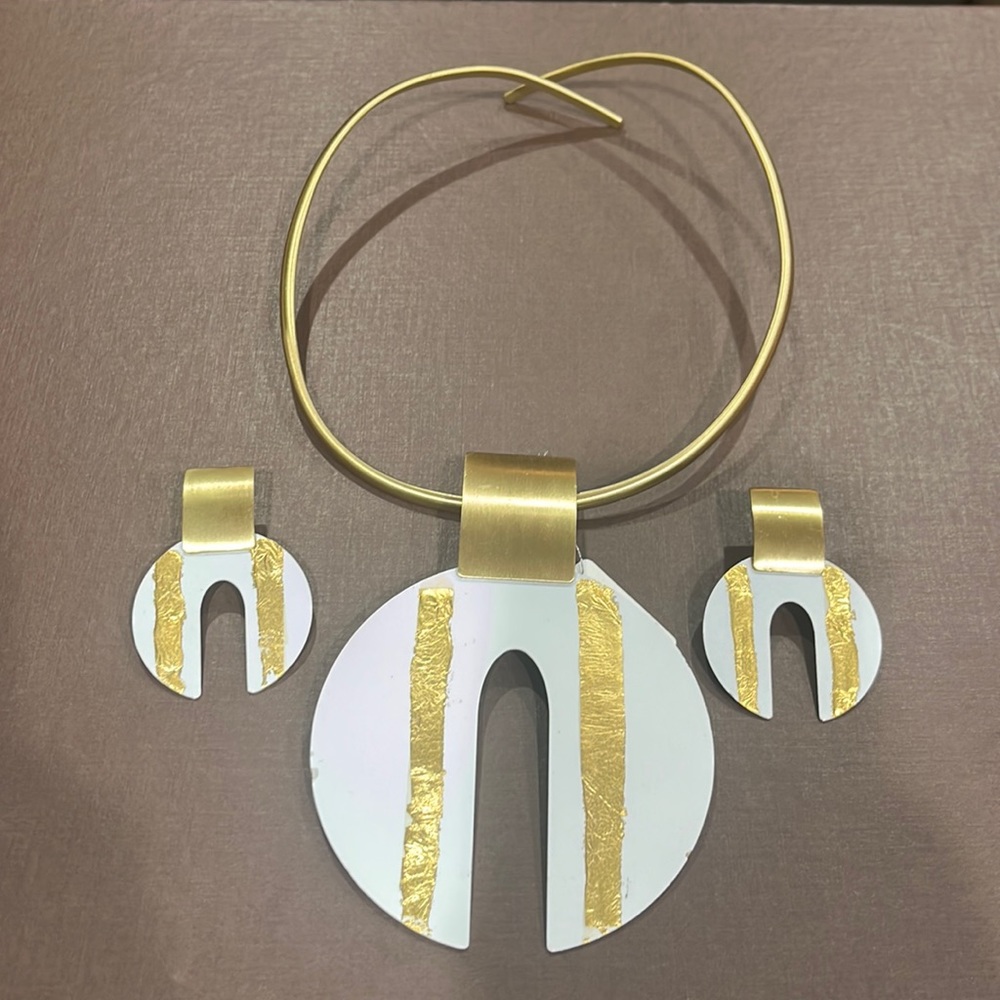 Katerina Vassou Statement Necklace and Earring Set